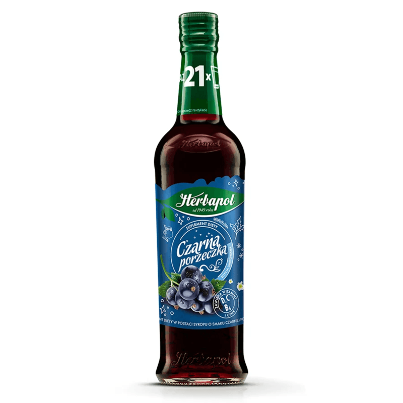 HERBAPOL Syrop o smaku czarnej porzeczki. 19,02 zl/l