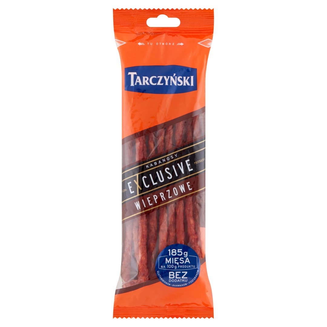 TARCZYNSKI EXCLUSIVE Kabanosy wieprzowy bezglutenowy. 62,76 zl/kg