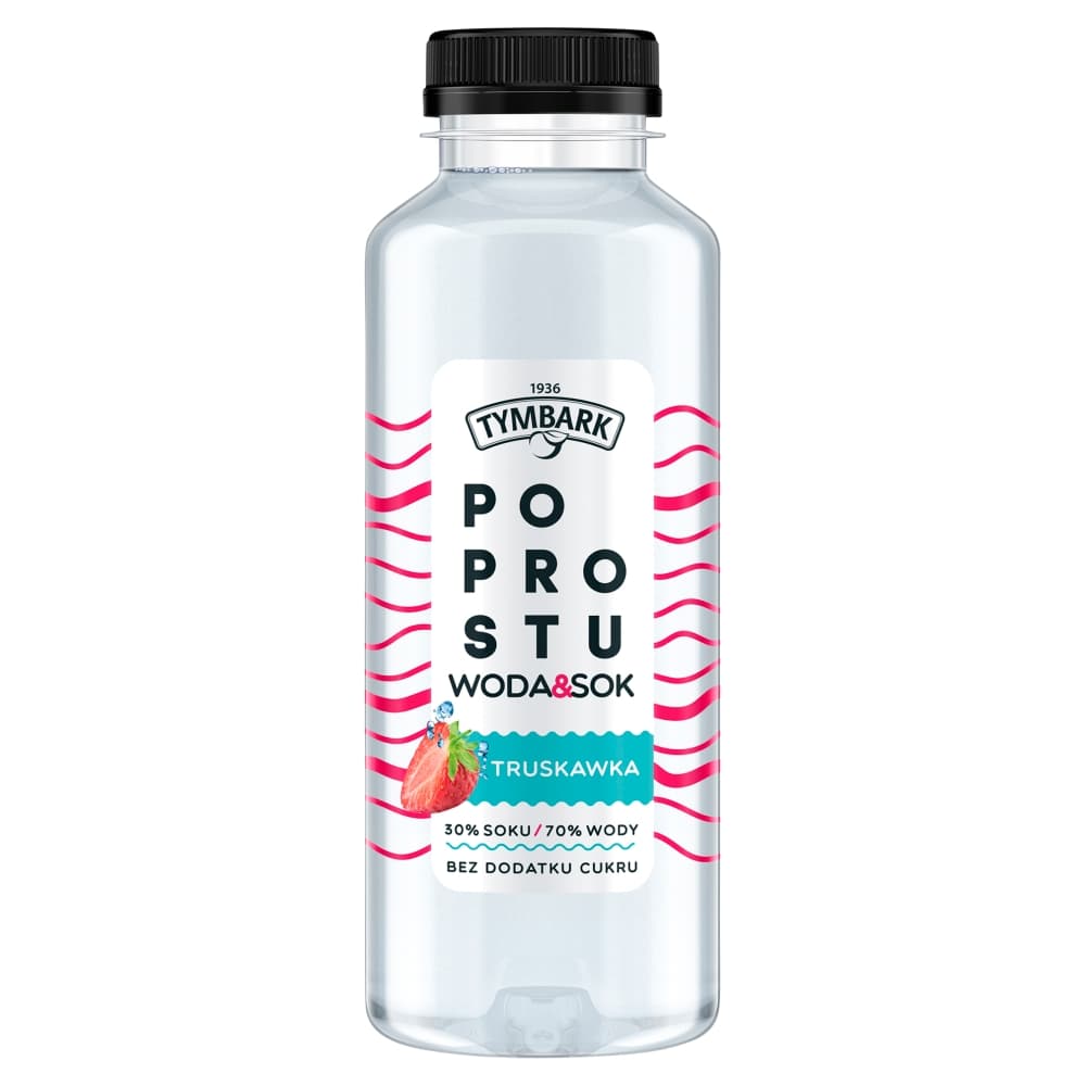 TYMBARK PO PROSTU Woda & sok truskawka. 6,98 zl/l