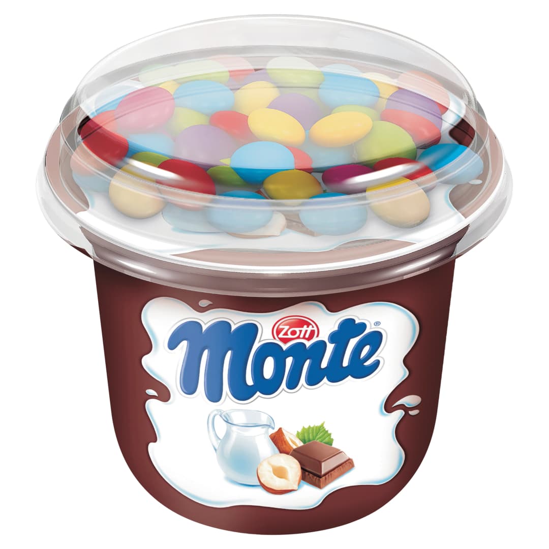 ZOTT MONTE ORGINAL Deser z drazami kakaowymi Top Cup. 41,29 zl/kg