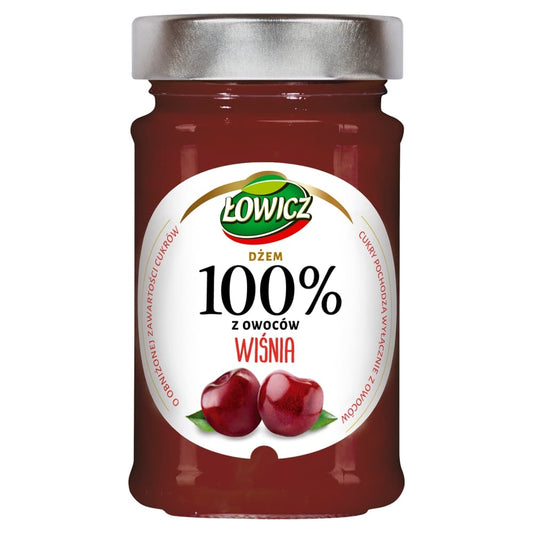 LOWICZ 100% Z OWOCOW Dzem wisnia o obnizonej zawartosci cukrow. 46,14 zl/kg