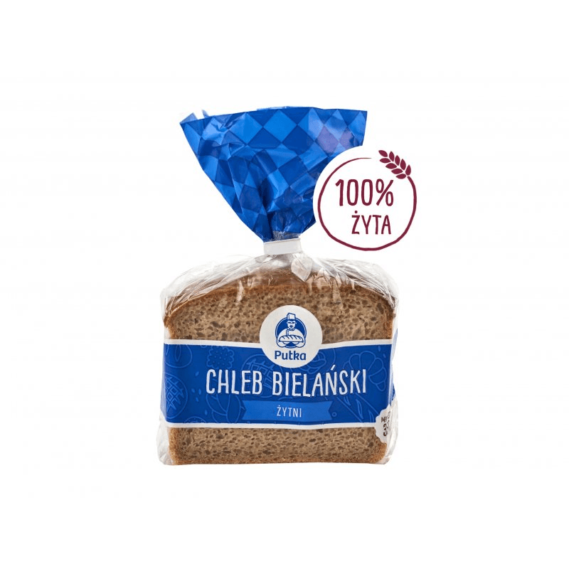 PUTKA Chleb Bielanski zytni krojony. 14,26 zl/kg