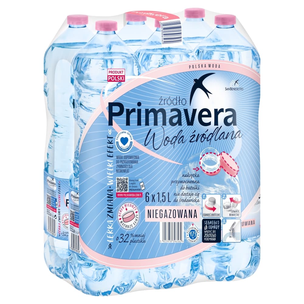 PRIMAVERA Woda zrodlana niegazowana 6-pak. 1,32 zl/l