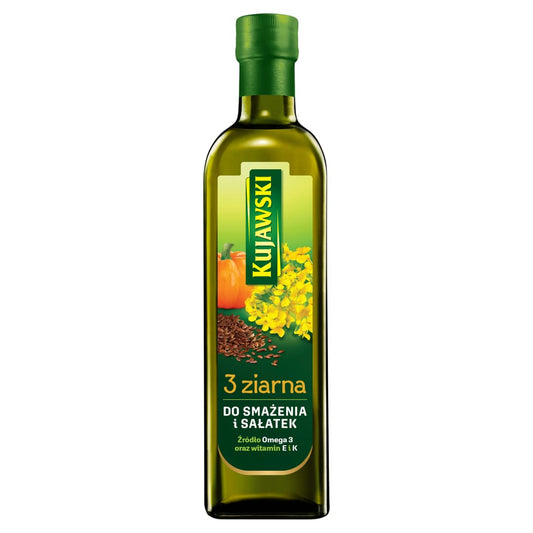 KUJAWSKI Olej trzy ziarna. 18,65 zl/l