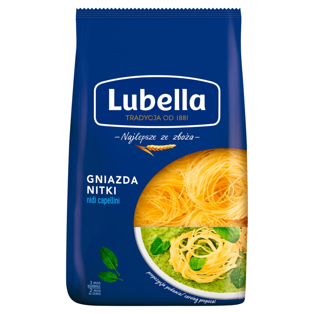 LUBELLA Makaron gniazda nitki. 14,98 zl/kg