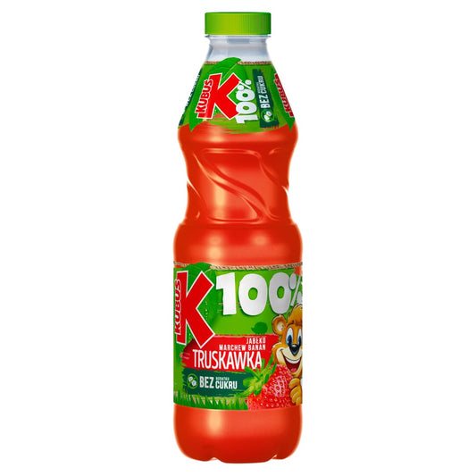 KUBUS 100% Sok jablko-marchew-banan-truskawka bez cukru. 6,11 zl/l