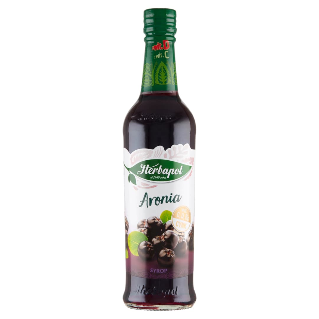 HERBAPOL Syrop o smaku aroniowym. 19,02 zl/l